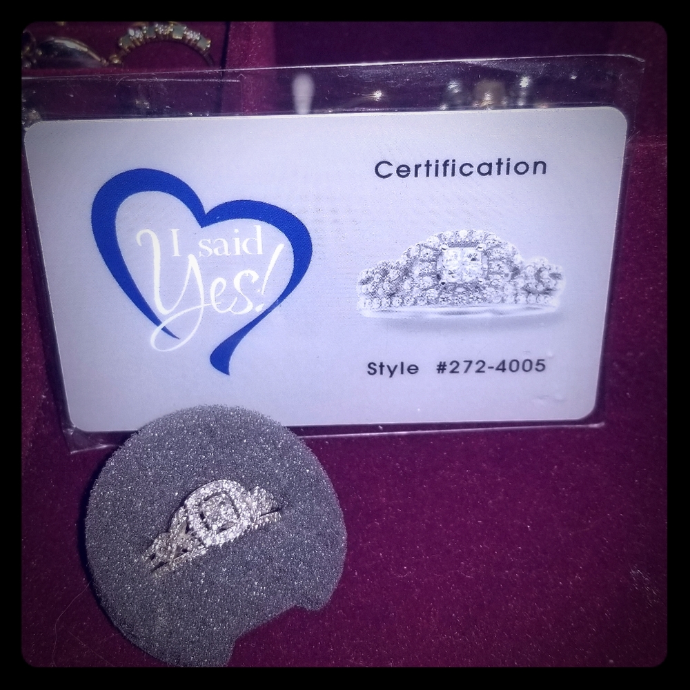 1/2 CTW Platinaire Bridal Set Sized 7.25